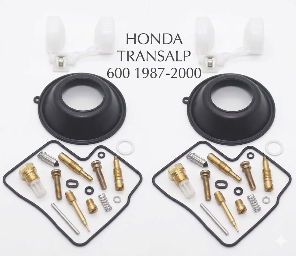 Kit revisione carburatore compatibile con Honda XL TRANSALP 600 1987-2000 guarnizioni, galleggiante, spillo, getti, membrana