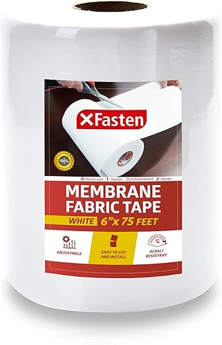 XFasten Hoja de membrana impermeabilizante, cinta de membrana impermeable de ducha de 6 x 75 pies para azulejos de base, capa base EPDM, cinta de