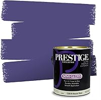 Vista 63 de PRESTIGE Pinturas de pintura interior e imprimación en uno, 1 galón, plano, combinación comparable de Sherwin Williams* Kimono Violet*