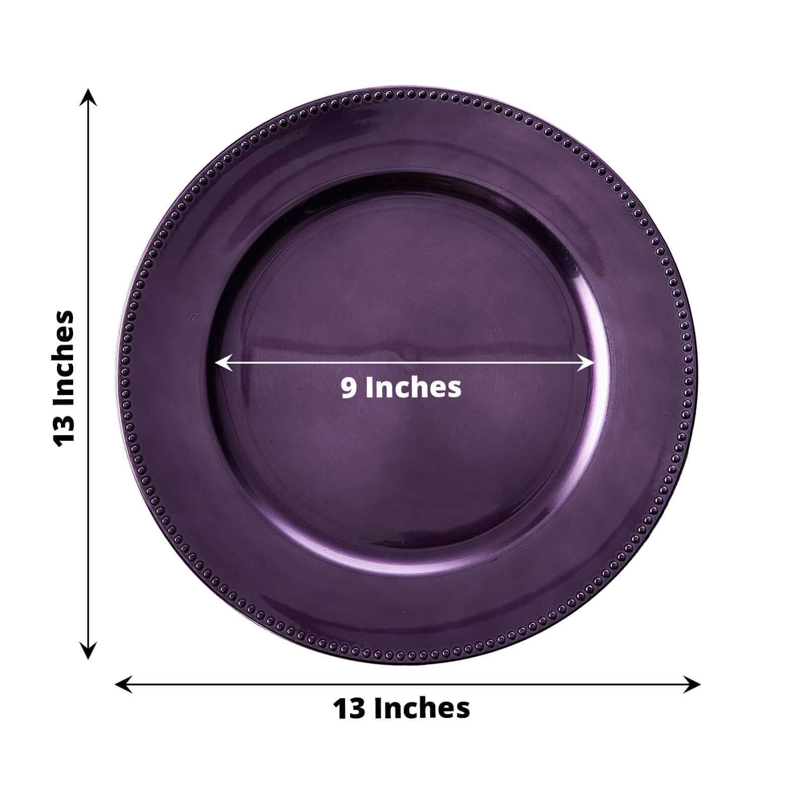 Efavormart 6-Pack 13" Acrylic Round Charger Plates - Silver, For Weddings, Parties & Table Decor - View #11
