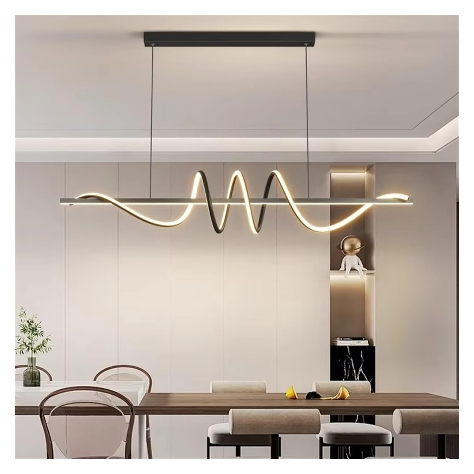 ASerZenith Led Pendant Light Long Hanging For Dining Room Or Living Room Kitchen Chandelier Designer Simple Lighting Fixture,Onecolor
