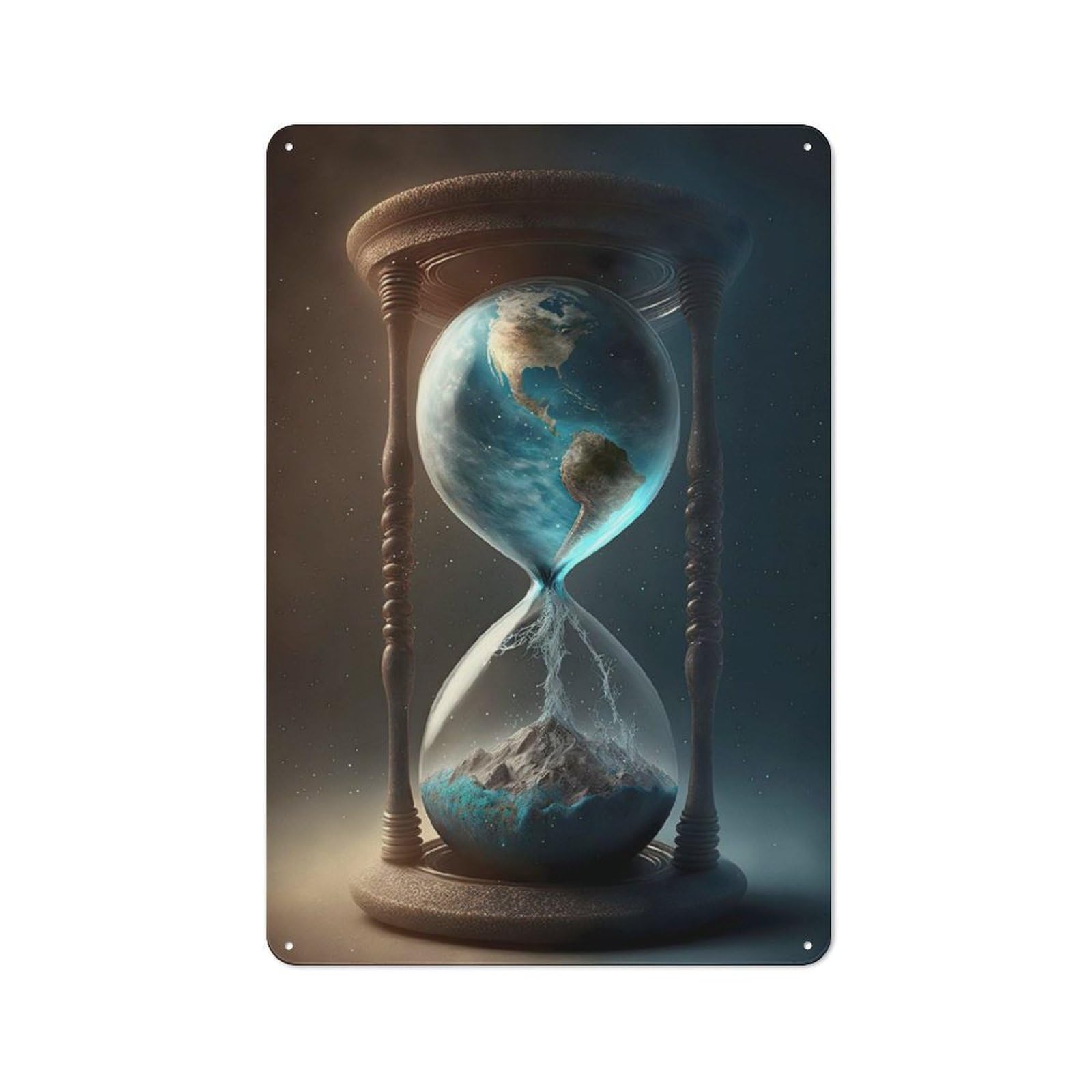 Game Room Universe of Time Tin Wall Sign, Wall Decor for Office, Study, Game Room Or Hobby Space, 30x20cm