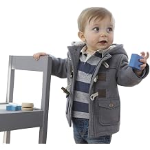 Unisex Baby Fleece Hooded Jacket Outerwear Duffle Zipper Winter Coat