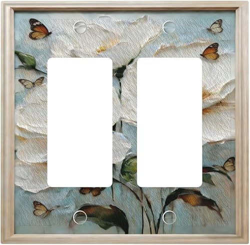 Miniatura 31 de Cubiertas Decorativas de Arte para Interruptores de Luz, Hojas de Otoño, Placa de Pared de Palanca Individual, Cubierta Decorativa de Interruptor,