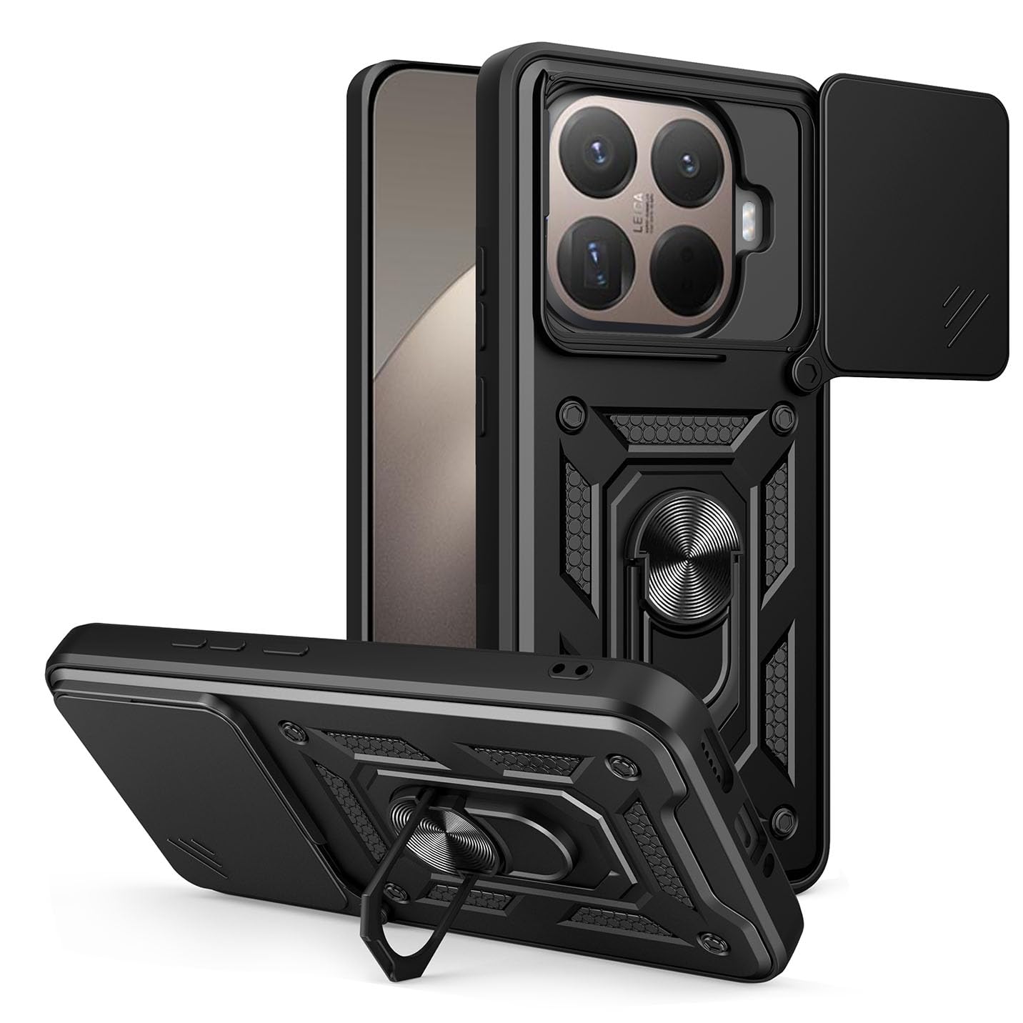 Hoesje Xiaomi 15T Pro Zwart Softcase met Extra Camera Bescherming