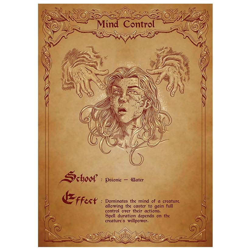 Amazon.com: Fantasy North - Spell Scrolls I - 100 Textured Matte TCG Card  Sleeves - Fits Magic MTG Commander Pokemon and Other Card Games - Playing Card  Sleeves (Mind Control) : Toys & Games