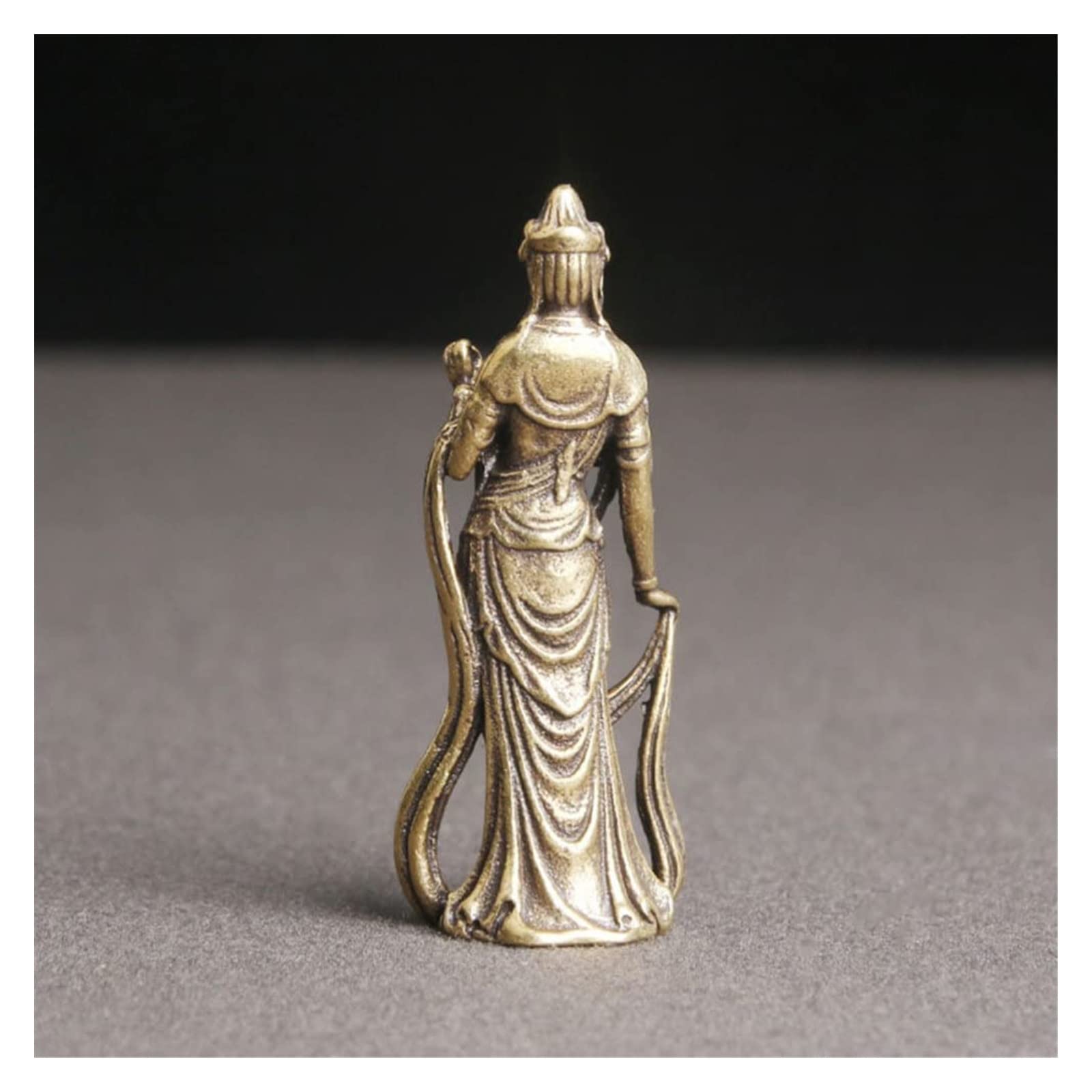 Amazon｜Sculpture Crafts 真鍮製観音像: ミニ観音像 風水観音像 真鍮 