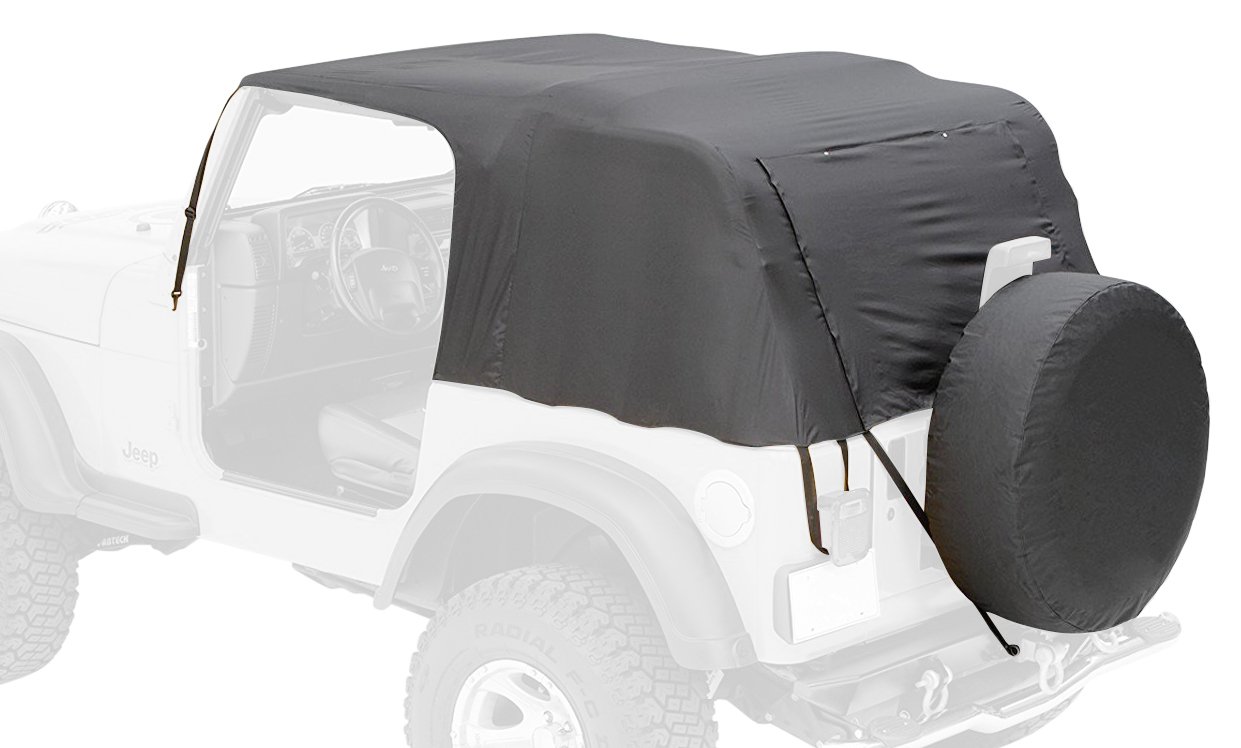 Pavement Ends by Bestop 56815-01 Black Emergency Top for for 2007-2018 Wrangler JK Unlimited