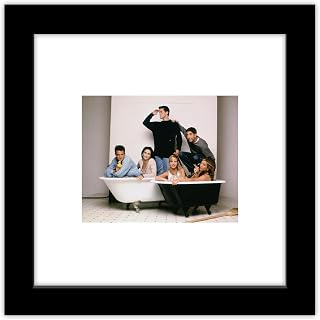 Trends International Gallery Pops Friends - Bath Tub Group Photo Wall Art Wall Poster, 12" x 12", Black Framed Version