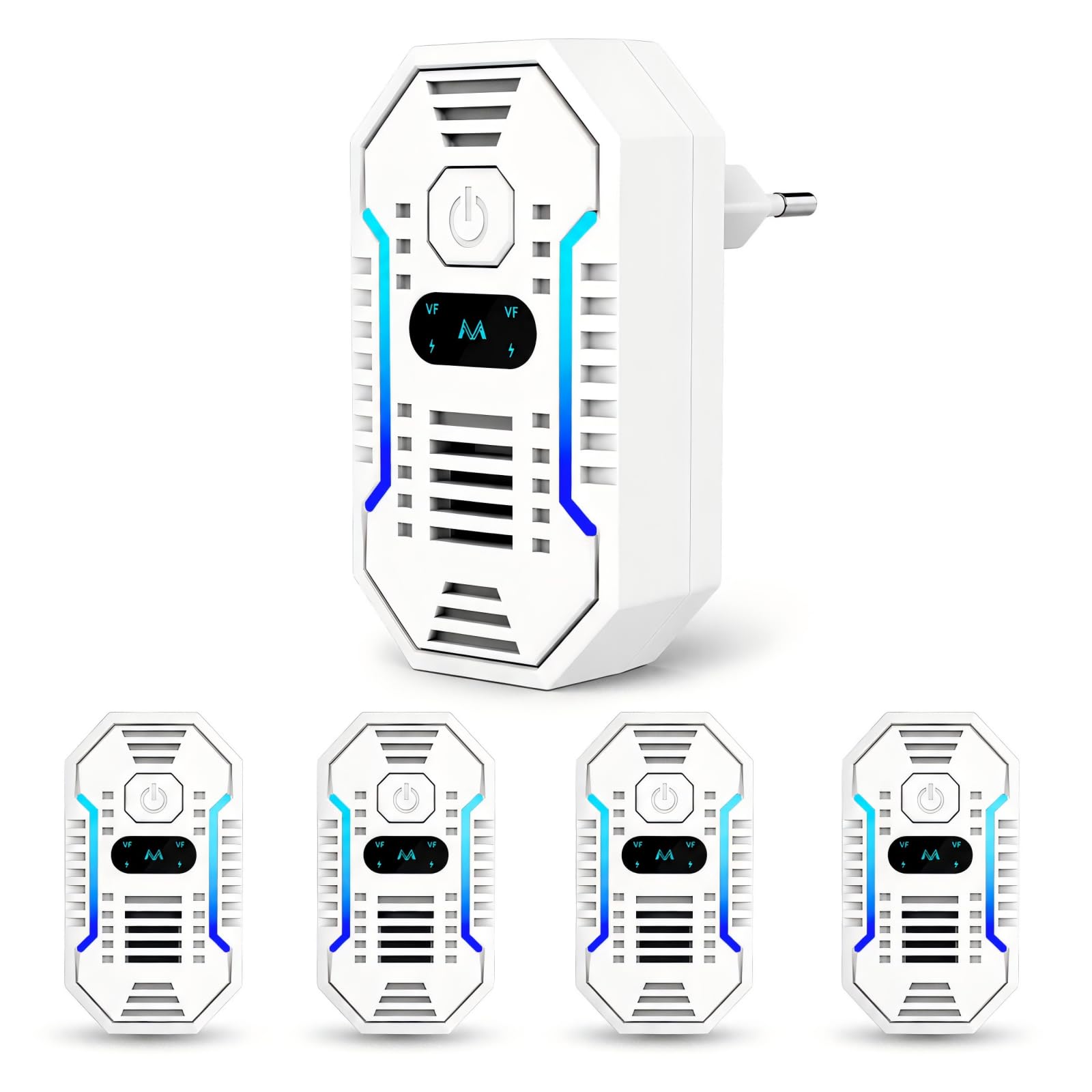 Antizanzare Ultrasuoni 4 Pezzi, Fancysky Repellente Zanzare Elettrico, Dispositivo Antizanzare da Interno, Anti Mosche per Casa Ufficio Cucina, Ultrasuoni per Topi e Insetti