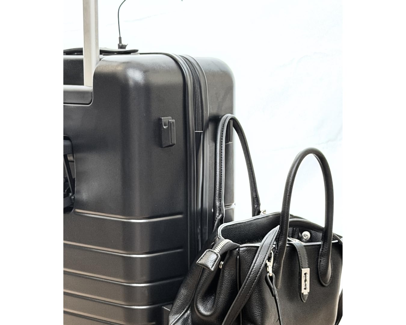 Valigia Bagaglio a Mano Rigida 55x24x33 | Trolley Cabina 4 Ruote 360° | Lucchetto TSA | USB-C Ricarica | Porta Borraccia | Supporto Smartphone