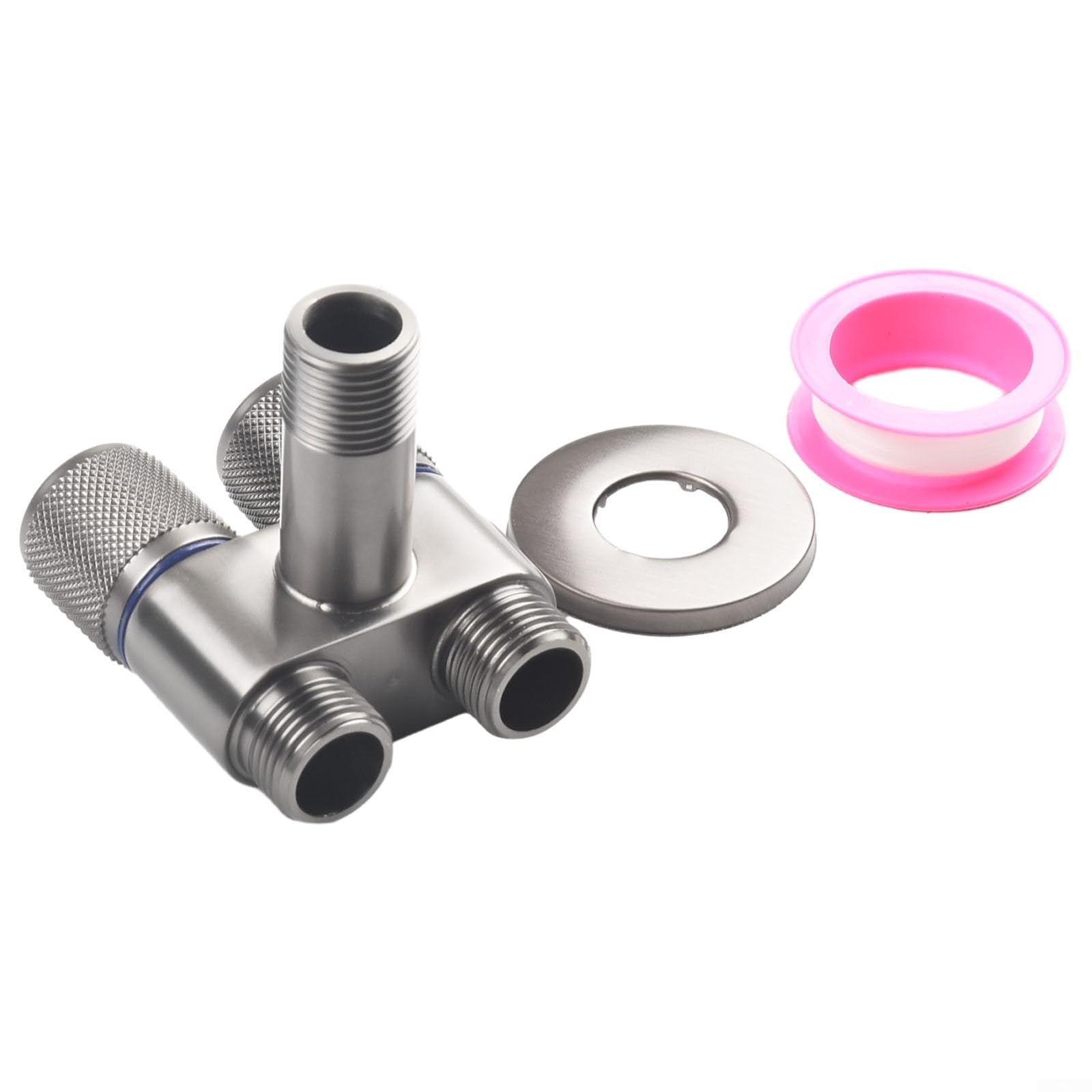 HAOWwW 1-In-2-Out Dual Control Valve, Toilet Faucet Dual, G1/2
