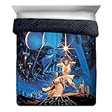 Star Wars Classic Poster Full/Queen Reversible Comforter, Vader Blue