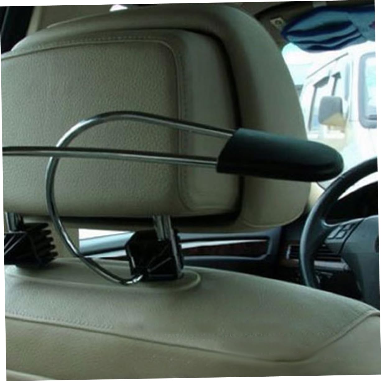 STOBAZA Car Seat Coat Rack Headrest Clothes Hanger Automotive Suit Hanger Sturdy Material Double Hook Prevent Wrinkles