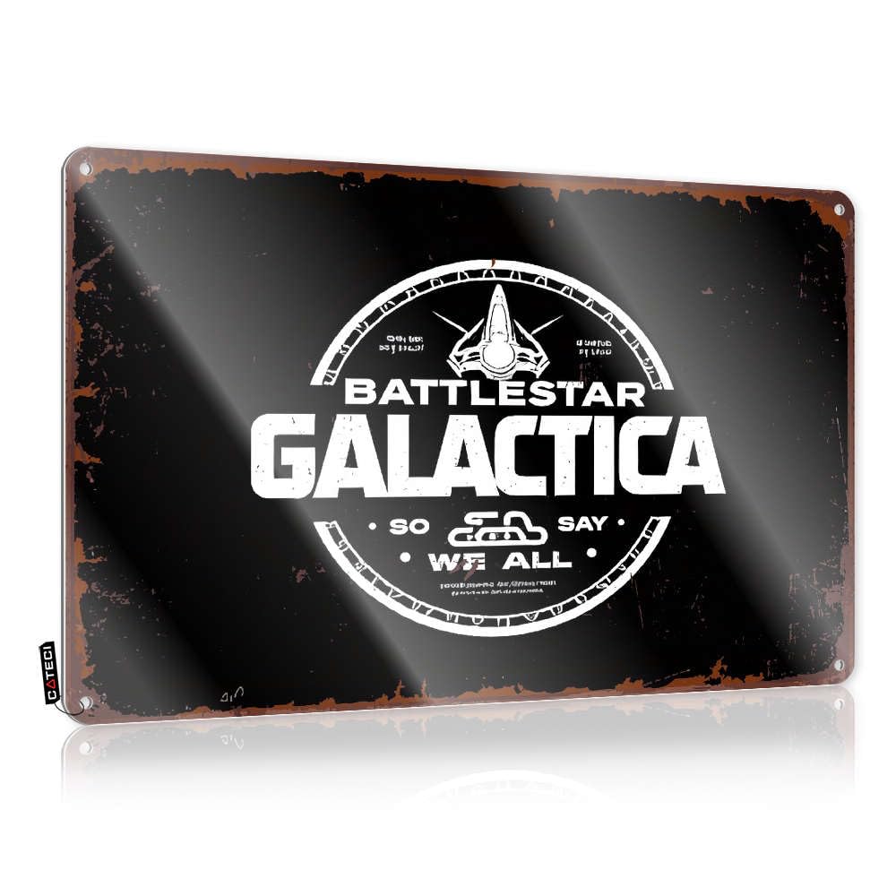 XYBH Funny Signs Billiard Battlestar Galactica: So Say We All. Tin Sign Home Bar Tin Sign Bar Decor For Home(30X40CM)