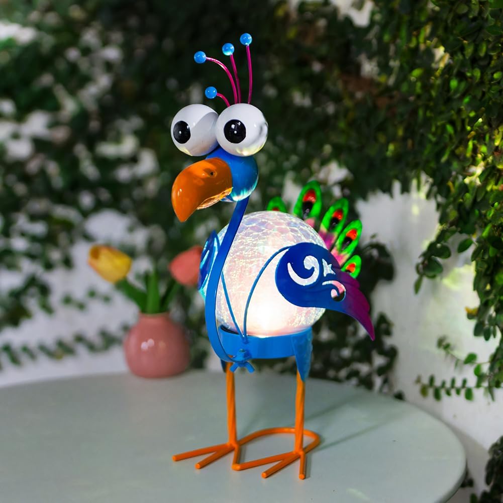Peacock Solar Light Outdoor,Garden Decorative Peacock Solar Lantern image 2
