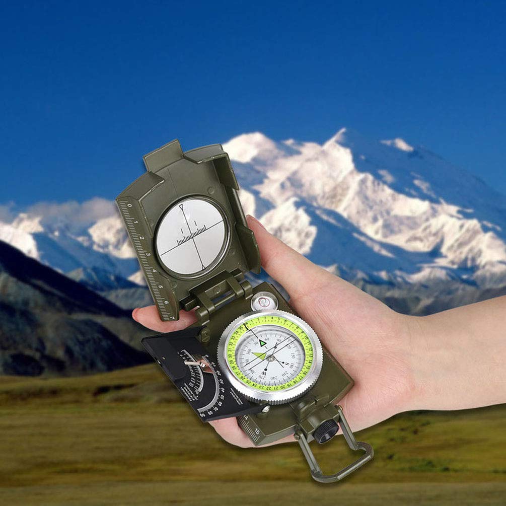 Beau Boussole pour équipement de Survie, Boussole Résistante Aux Secousses avec échelle et Inclinomètre, Pente Mesurable - pour L'exploration, Le Camping et La Randonnée Durable
