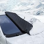 Car Windshield Snow Cover Winter Frost Guard Windshield Cover 4 Layers Thickness Ice Snow Protector Covers with Side Mirrors Cover Sun Shade Waterproof Dust Cover and in All Weather 75 * 45inch