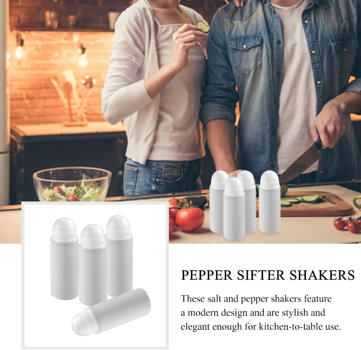 4 Piece PE Spice Shaker Bottles for Seasoning and Pepper Sifting image 3