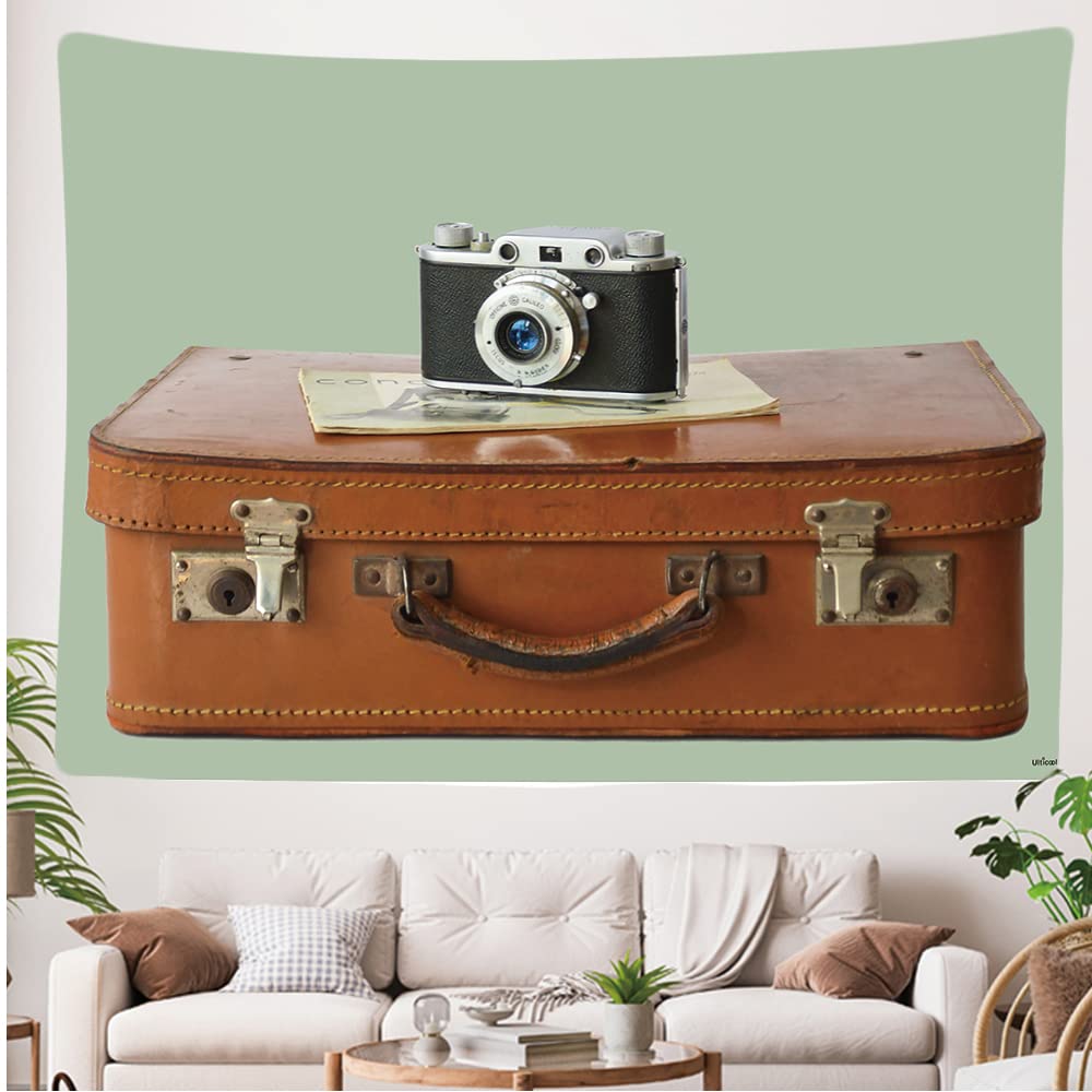 Ulticool, Appeso a Parete Home Decor, Old Retro Suitcase Chamber, 200 x 150 cm Large, Wall Tapestry Carpet Murals - Image 4
