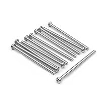 Vista 158 de MroMax 30 tornillos de máquina Phillips de cabeza plana M2 x 0.197 in, acero inoxidable 304 18-8, rosca completa, tornillos de cabeza cruzada gris