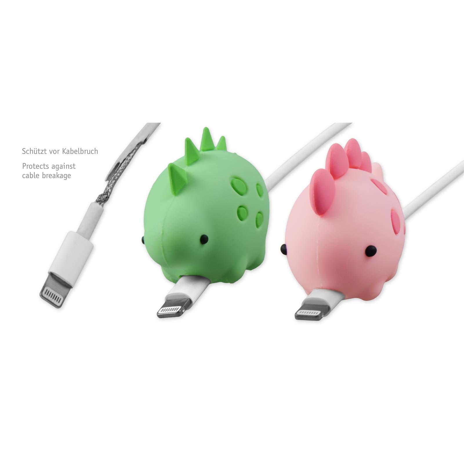 PhoneNatic Connettore Cellulari - Copertura con Animali per Cavi - Protezione per Cavi - Animali compatibili con Cavo Lightning – Panda