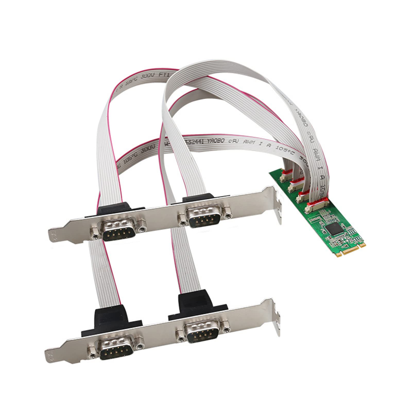 M.2 M-Key to 4 X RS232 COMM Port M-Key Adapter DB9 Expansion Card