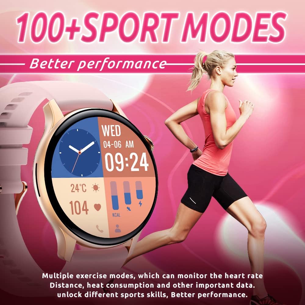 GaWear Smartwatch Donna Chiamate Bluetooth,1.43AMOLED HD Display Smartwatch con Cardiofrequenzimetro SpO2 Sonno Fisiologia Femminile IP68 Impermeabile,Notifiche Messaggi,100+ modalità Sportive (Oro) GaWear Smartwatch Donna Chiamate Bluetooth,1.43AMOLED HD Display Smartwatch con Cardiofrequenzimetro SpO2 Sonno Fisiologia Femminile IP68 Impermeabile,Notifiche Messaggi,100+ modalità Sportive (Oro)