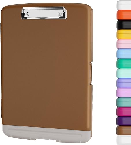 Portapapeles con almacenamiento, portapapeles de almacenamiento de 8.5 x 11 pulgadas con soporte para bolígrafo y carpeta de papel legal A4,