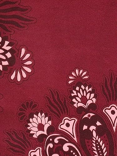 Image of Floral Design Zig Zag Stitching King Size Set of 2 Glace Cotton Pillow Covers /Pillow Case-20 x 30 Inches, 50 cm x 75 cm