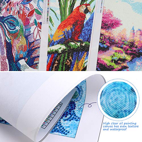 MXJSUA Doe-het-zelf 5D diamantschilderkit, volledig boor, ronde edelsteenparels, kunstschilderwerk voor… - Afbeelding 6