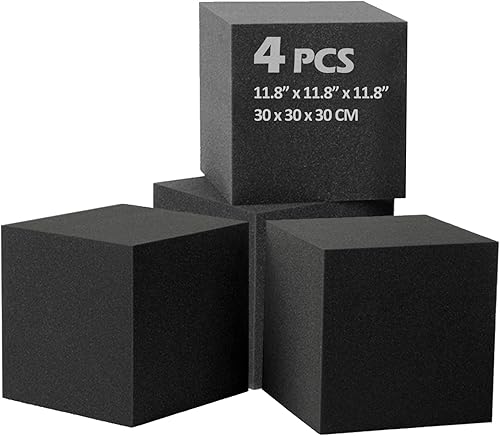 Miniatura 6 de Trampa para graves de 7.8 x 7.8 x 7.8 pulgadas, esquinas de espuma acústica para bajos, paneles acústicos absorbentes de sonido