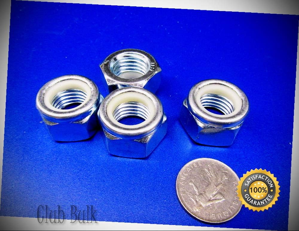 Hex Lock Nut, Class 8 Steel, RH, M20 x 2.5mm x 30 mm W x 20