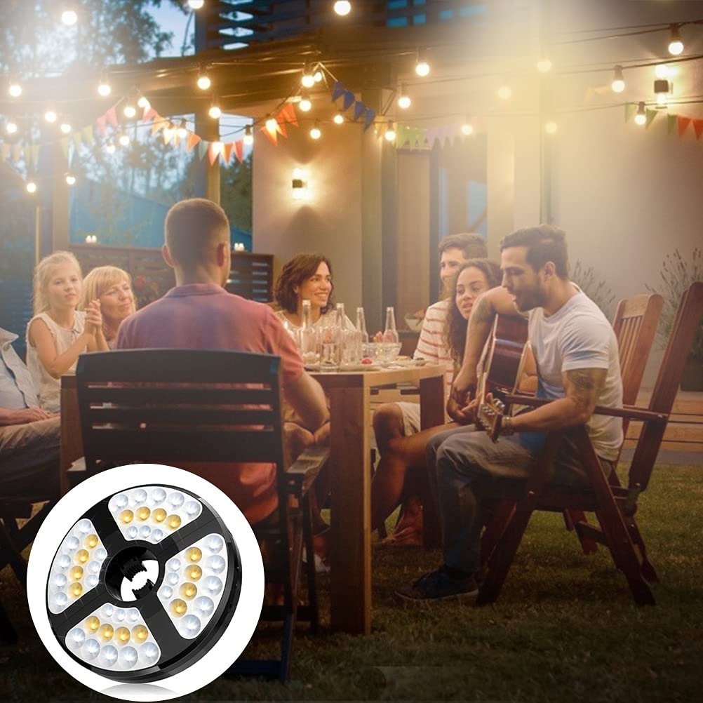 48 luces LED para sombrilla, luz USB para patio con 3 modos y ganchos, soporte para cubierta de mesa, paraguas de 450 lúmenes, luz de iluminación LED para jardín, playa, luces al aire libre,
