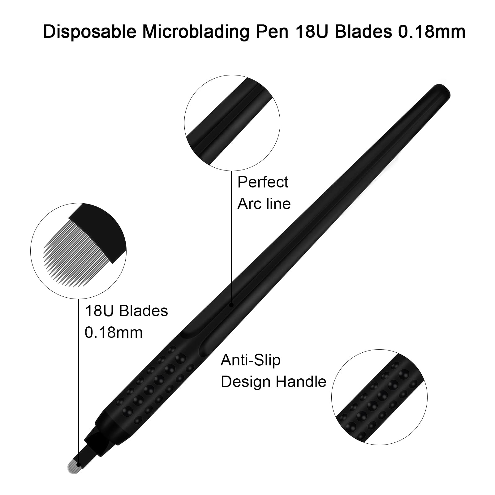 50 Aghi Per Microblading 0,20mm – Lama In Acciaio Inox 316L Per Trucco Permanente E Tatuaggio Manuale