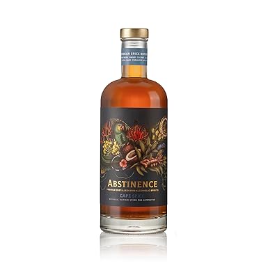 Abstinence Cape Spice Rum Alternative, 750ml, Award-Winning Non Alcoholic Spirit, Spiced Beveraged, Botanical Inspired, Bold Flavor with Smooth Finish, Zero Proof Mocktail