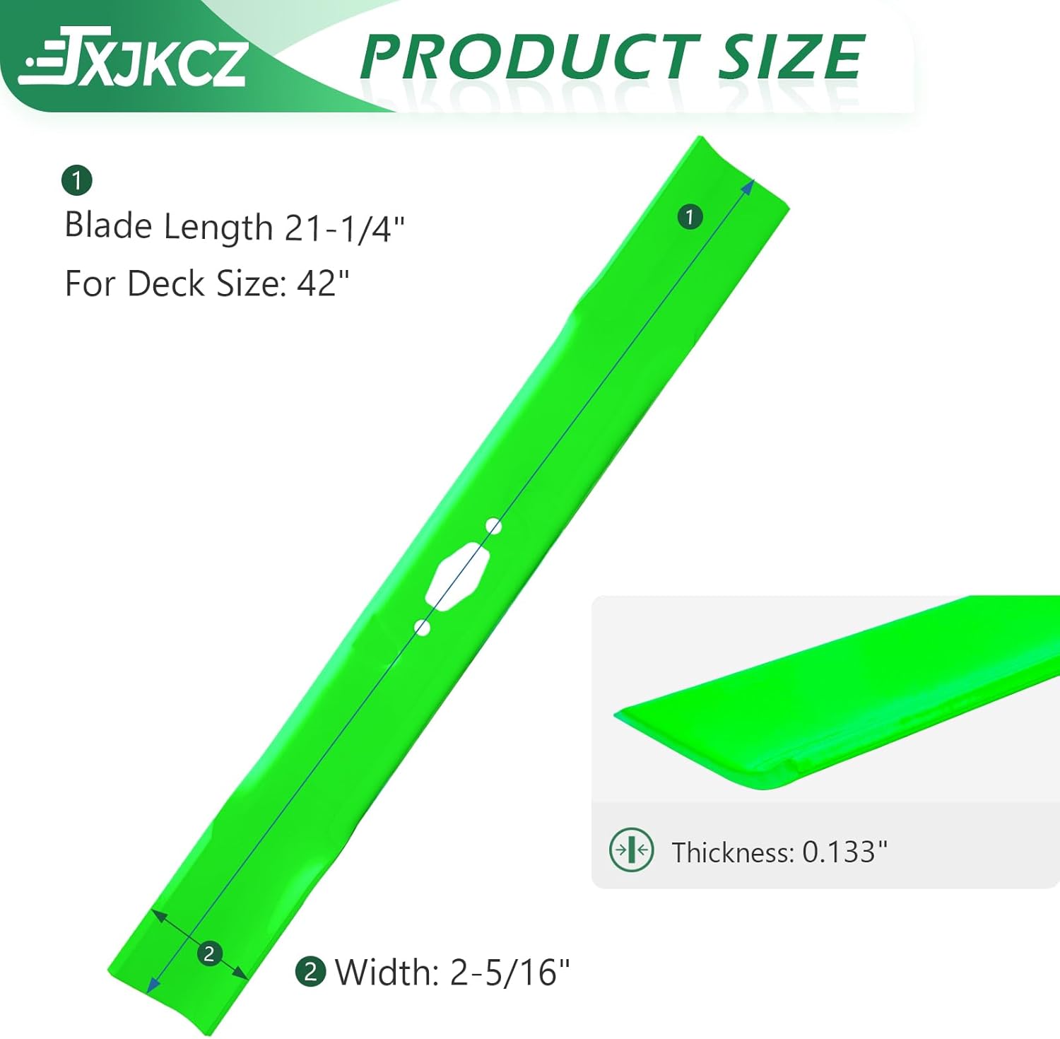 742-05177-L 742P05177-L Lawn Mower Blades Set for 42" Deck Cub Ca det M TD Crafts man XT1-LT42 XT2-LX42 Z5200, Replaces OEM 490-110-C198 CMXGZAM110199, 2 Pack
