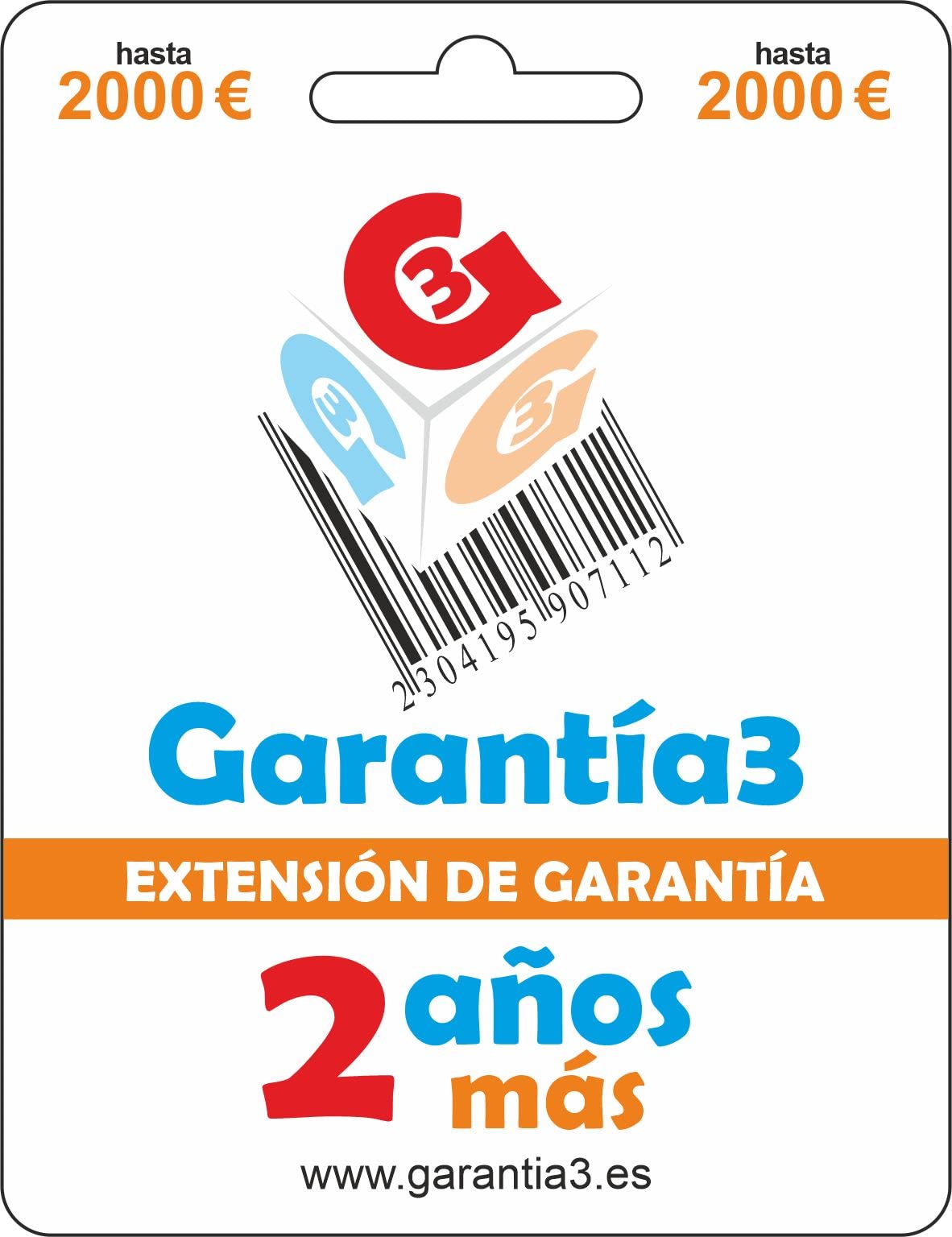 GARANTÍA3 EXTENSIÓN DE GARANTÍA hasta 2000 Euros