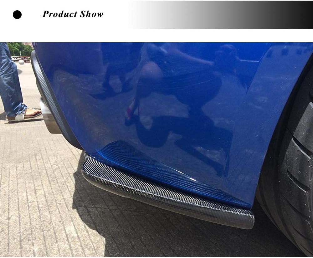 BRZ GT86 FRS Rear Splitters, fits for Subaru BRZ Toyota FT86 GT86 Scion FR-S 2013-2016 Carbon Fiber Rear Corner Valance Cover CF Lower Lip Spoiler Canard Guard