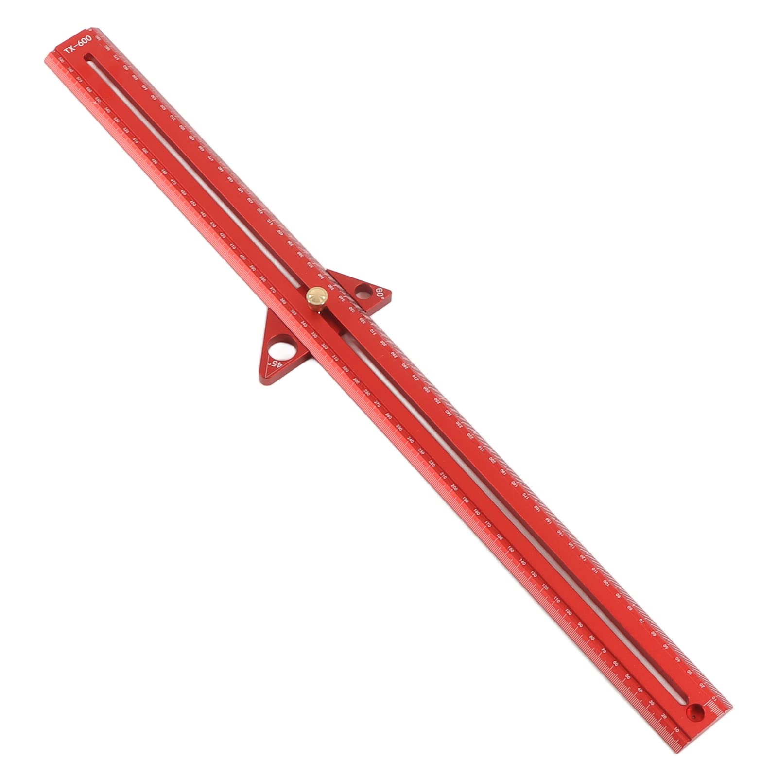 T do Obróbki Drewna, Wielofunkcyjny Stop Aluminium, Pomiar Kątowy, łatwy w Instalacji, Anodowany, Trwały, Przenośny, do Obróbki Drewna (60 cm)