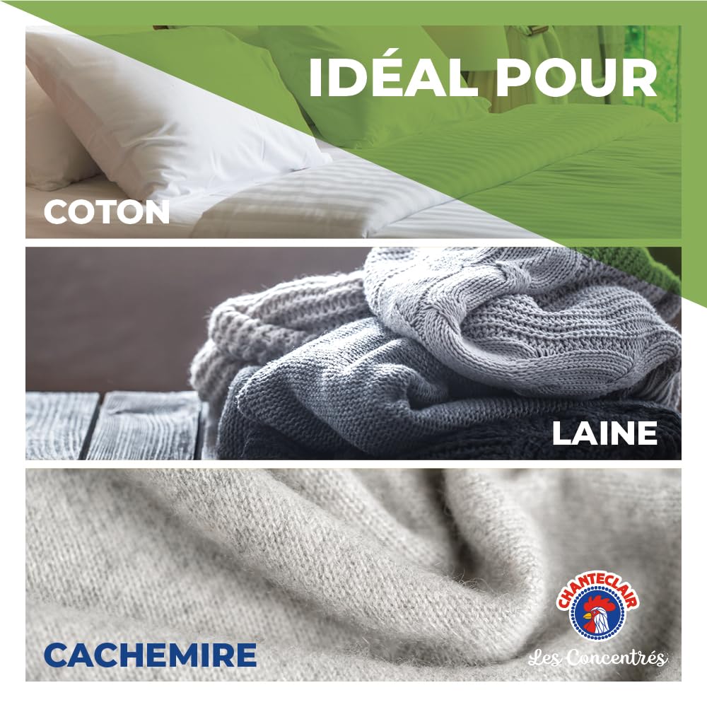 Chanteclair - Assouplissant Concentré, Musc Blanc, Fraîcheur trés Longue Dureé, 50 lavages - 1000 ml