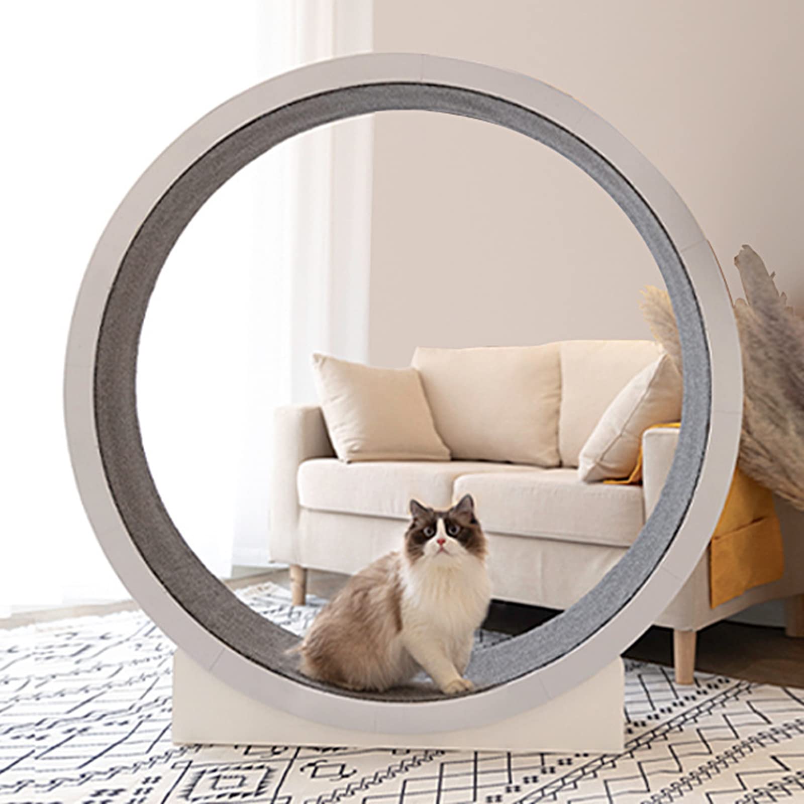 Cinta de correr para mascotas, cinta de correr silenciosa para mascotas, máquina de correr con rueda de ejercicio para gatos de madera, dispositivo de pérdida de peso para escalar gatos, juguete depor