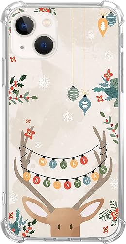 Miniatura 1 de Funda de teléfono de Navidad para iPhone 13, bonita funda de reno de Papá Noel de Navidad para niñas, niños, mujeres y hombres, funda de TPU única