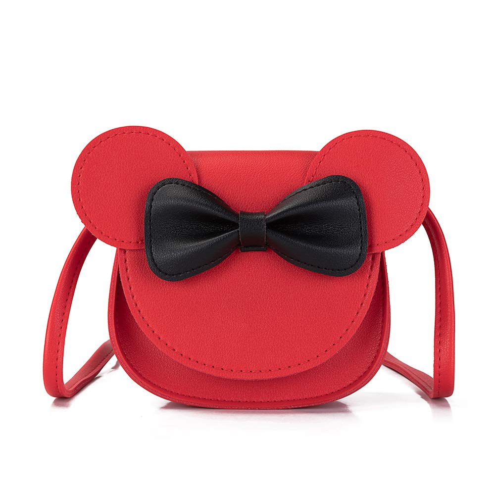 Little Girls Mini Crossbody Shoulder Bag Coin Purse Handbag with Cute Mouse Ear Bowknot