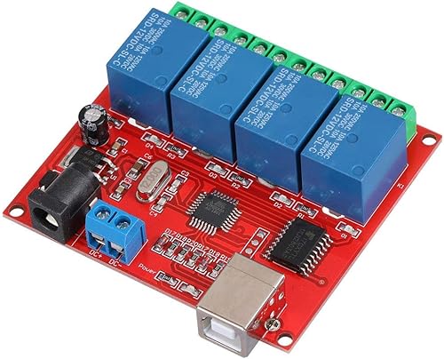 Miniatura 1 de Módulo de relé de interruptor de control USB de 4 canales de 12 V, controlador de interruptor de placa de relé, placa de expansión del módulo de