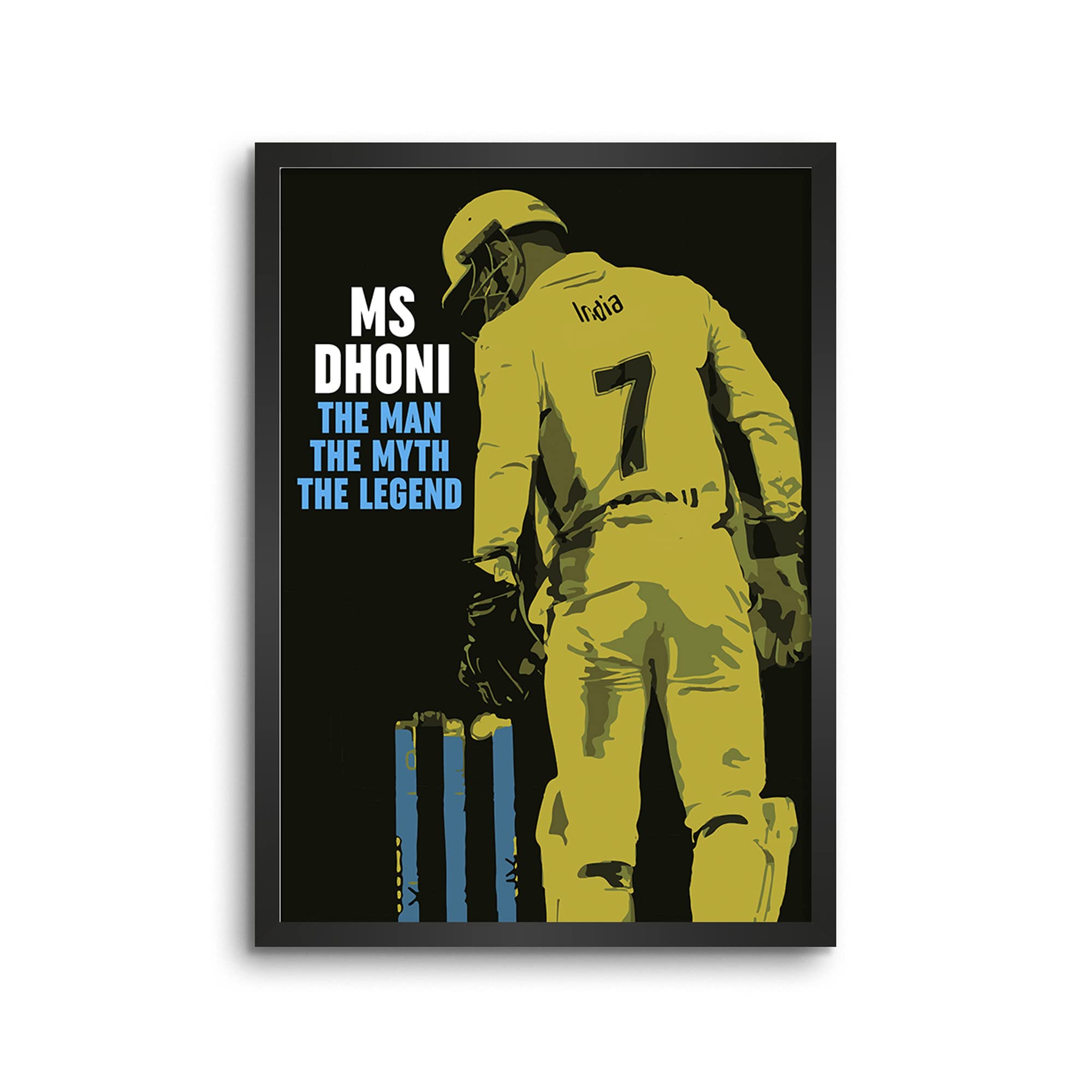 LAMRON MS Dhoni The Man Wall Decoration Art Framed Poster, 8 Inch x 12 Inch, Glass with 0.5 Inch Black Wooden Frame (B09JZ4TZSY) Amazon Price History, Amazon Price Tracker