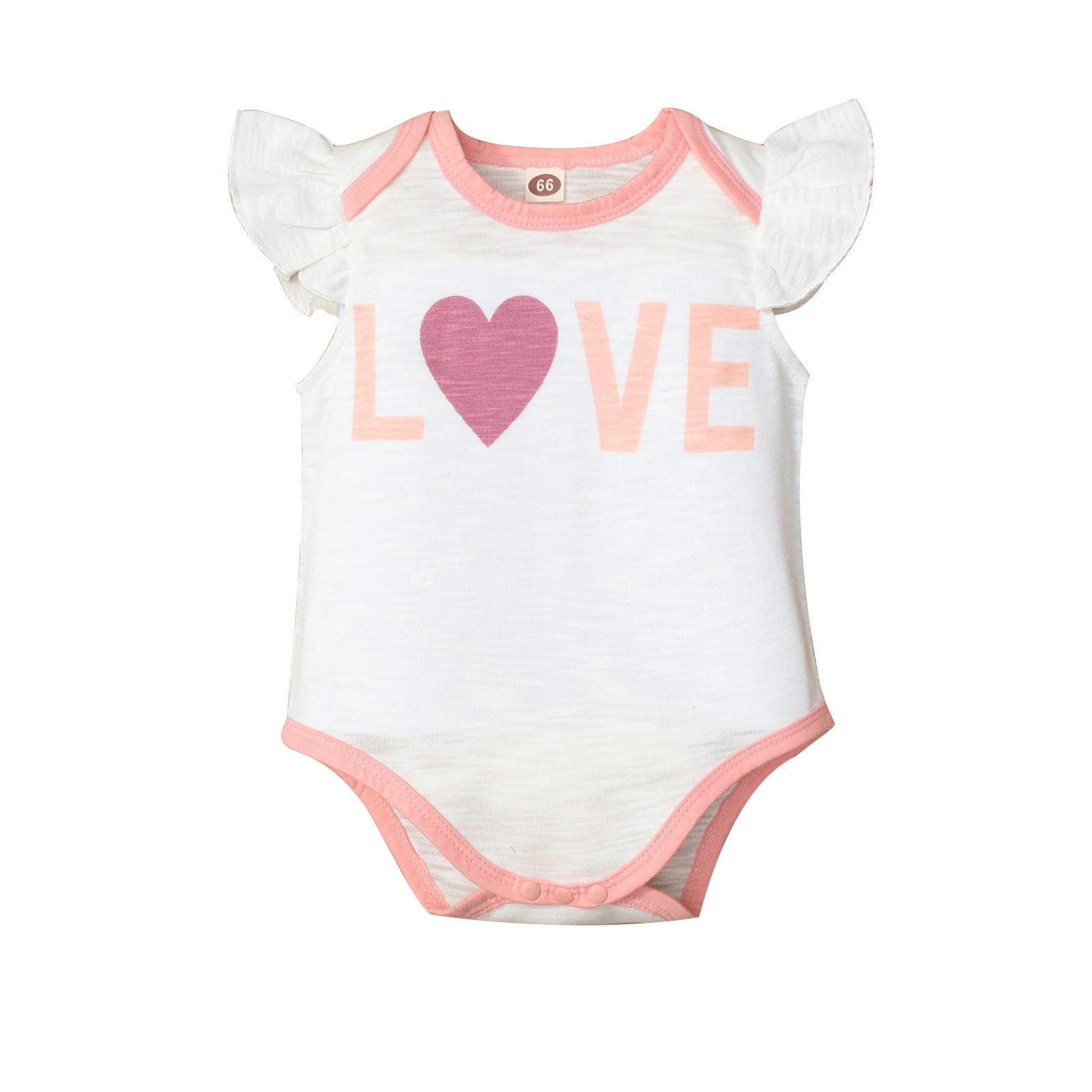 Girls Cute Infant Day Baby Romper Clothes Boys Bodysuit Valentines Boys Romper Jumpsuit Baby boy White 0-3 Months