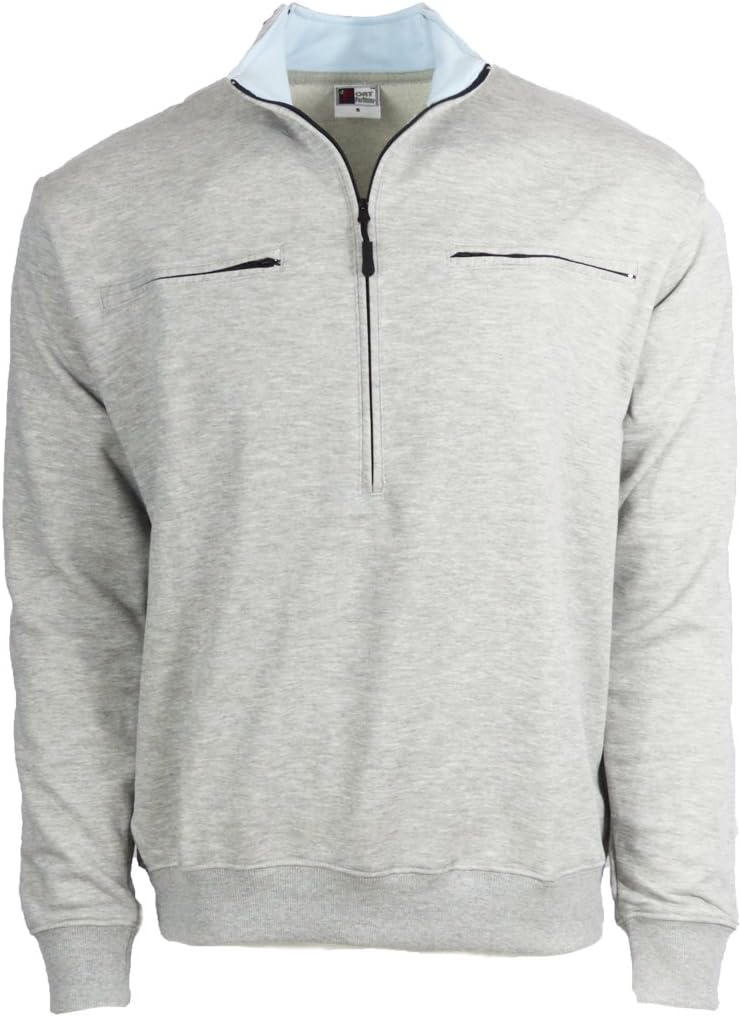 Men's Easy Port Access Chemo Pullover in French Tarry - Best Gift for Cancer Patients
