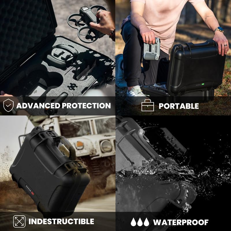 Image of Nanuk 925 Waterproof Hard Case with Foam Insert for DJI Avata 2 Fly More Combo - Graphite