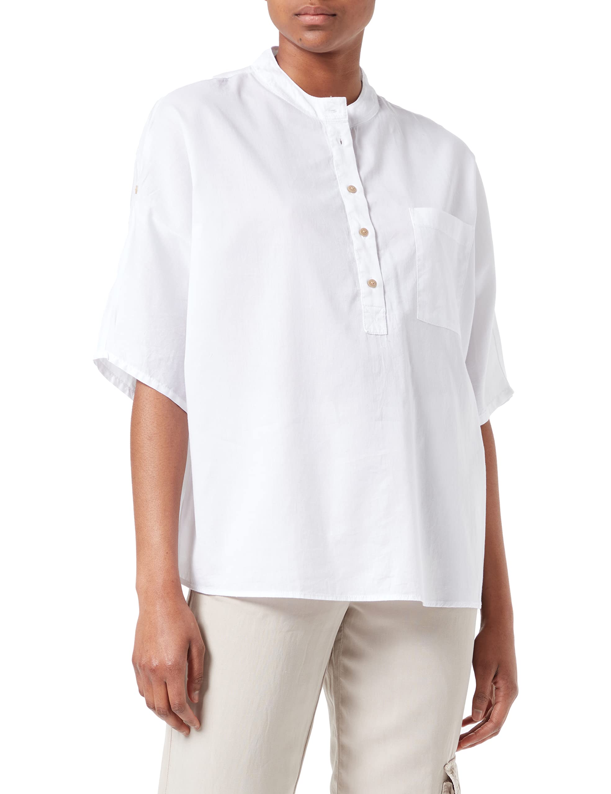 Camel Active Womenswear Women's 309821/7S65 Blouse, Broken White, XS